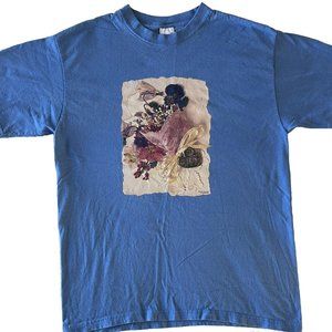 Vintage Air Waves Unisex Flowers T-shirt Size Large